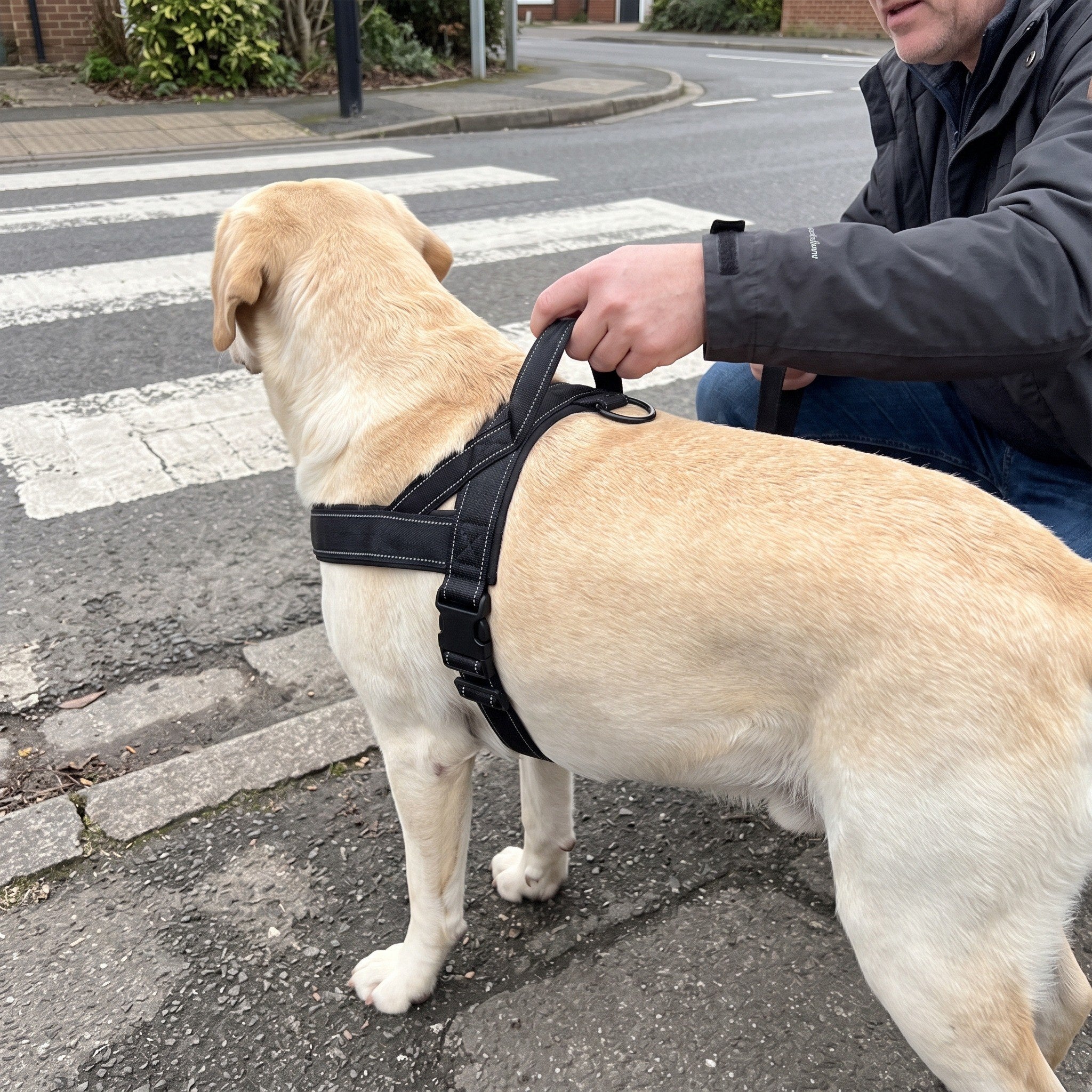 Dog and owner with Trail & Tail during an everyday walking routine, view 6