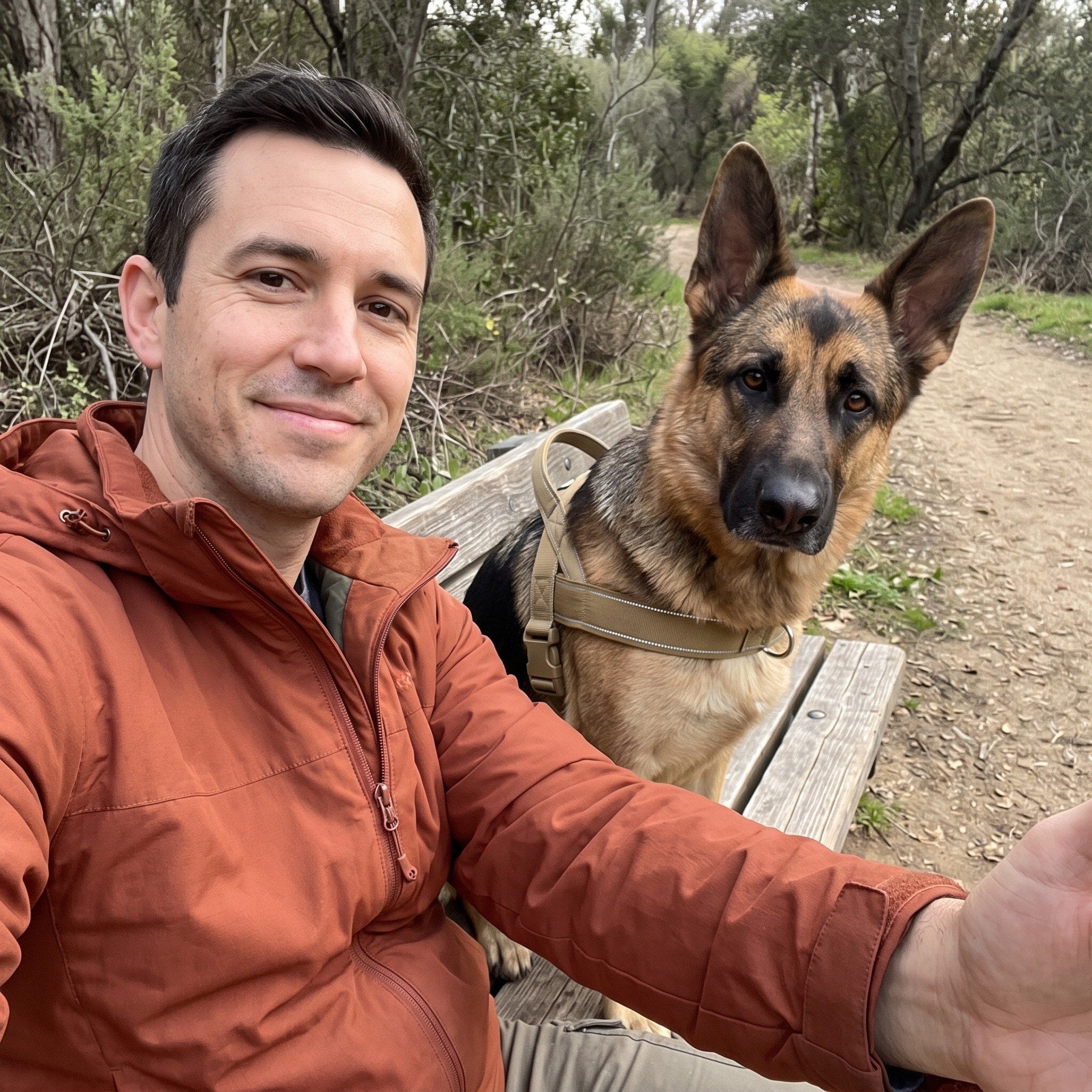 Dog and owner with Trail & Tail during an everyday walking routine, view 8