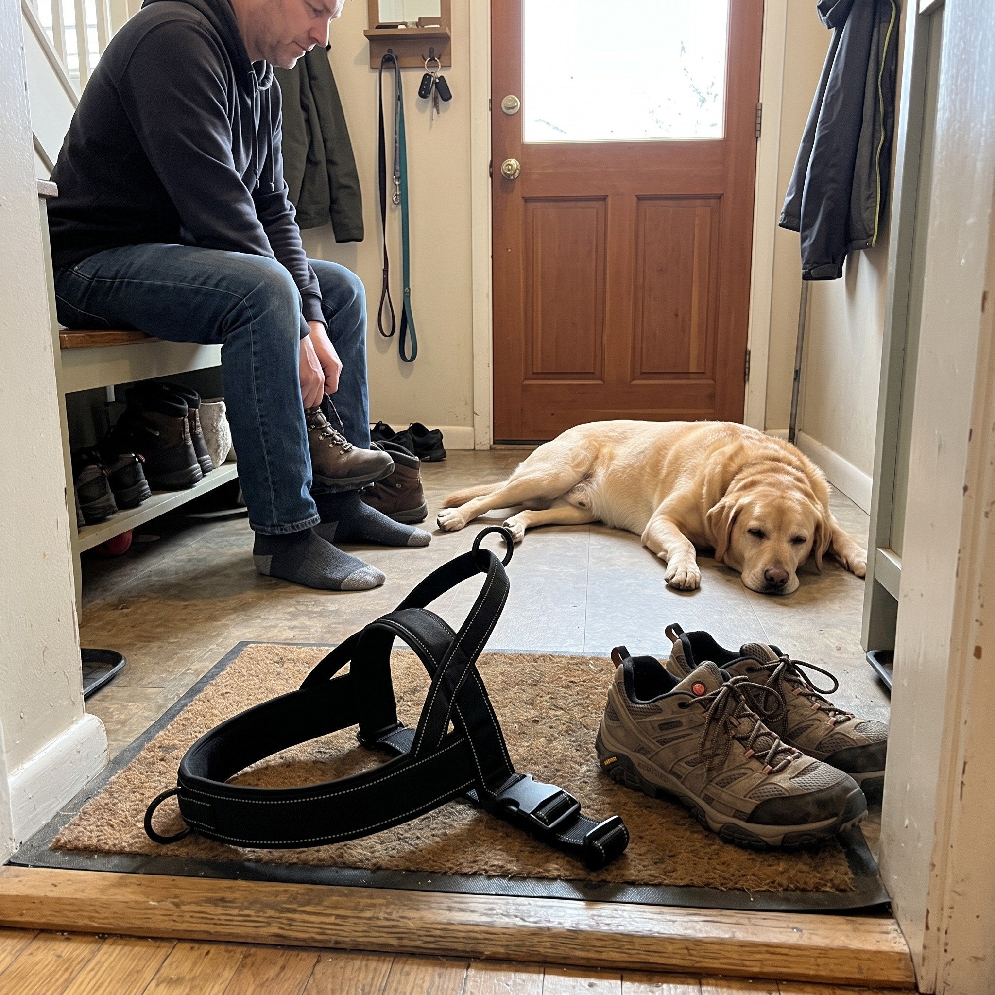 Dog and owner with Trail & Tail during an everyday walking routine, view 11